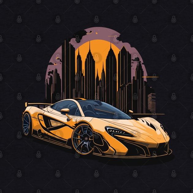 McLaren P1 Vintage Car Art by Cruise Dresses